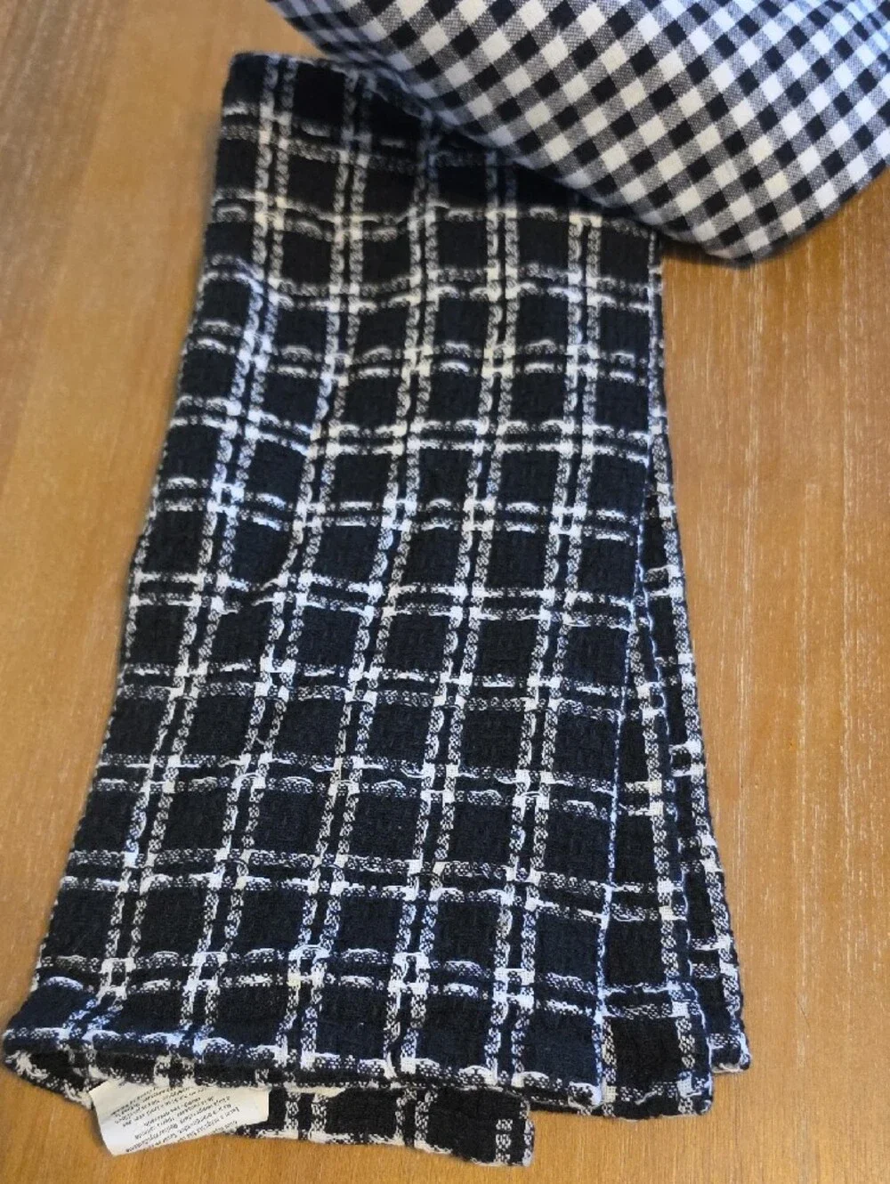 Give Thanks Fall Kitchen Towel Set - White & Black Plaid